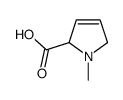 1-methyl-2,5-dihydro-1H-pyrrole-2-carboxylic acid(SALTDATA: HCl)结构式