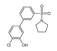 2-chloro-5-(3-pyrrolidin-1-ylsulfonylphenyl)phenol结构式