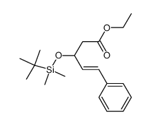 3-(tert-butyldimethylsilyloxy)-5-phenylpent-4-enoic acid ethyl ester Structure