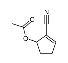 (2-cyanocyclopent-2-en-1-yl) acetate结构式