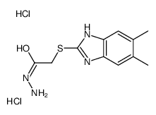 2-[(5,6-dimethyl-1H-benzimidazol-2-yl)sulfanyl]acetohydrazide,dihydrochloride Structure