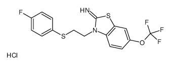 3-[2-(4-fluorophenyl)sulfanylethyl]-6-(trifluoromethoxy)-1,3-benzothiazol-2-imine,hydrochloride结构式