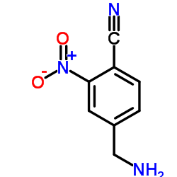 4-(Aminomethyl)-2-nitrobenzonitrile结构式