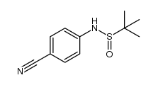 N-(4-cyanophenyl)-2-methylpropane-2-sulfinamide结构式