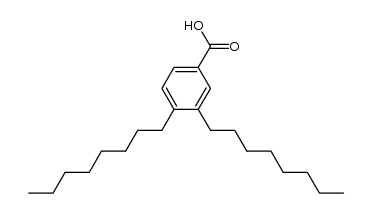 3,4-di-n-octylbenzoic acid Structure