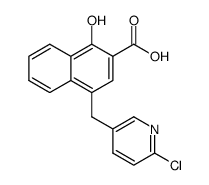 4-[(6-chloropyridin-3-yl)methyl]-1-hydroxy-2-naphthoic acid Structure