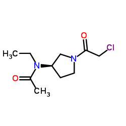 N-[(3R)-1-(Chloroacetyl)-3-pyrrolidinyl]-N-ethylacetamide Structure