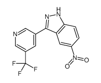 5-nitro-3-[5-(trifluoromethyl)pyridin-3-yl]-1H-indazole结构式