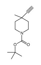 4-炔基-4-甲基哌啶-1-羧酸叔丁酯结构式