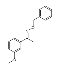 (E)-1-(3-methoxyphenyl)ethanone O-benzyl oxime结构式