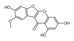 4',5,7-trihydroxy-5'-methoxycoumaronochromone Structure