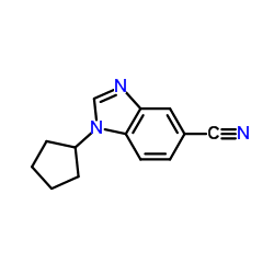 1-Cyclopentyl-1H-benzimidazole-5-carbonitrile结构式