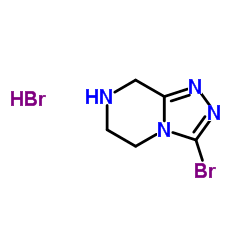 3-溴-5,6,7,8-四氢-[1,2,4]三唑并[4,3-a]吡嗪氢溴酸盐结构式