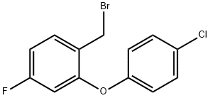 1-(Bromomethyl)-2-(4-chlorophenoxy)-4-fluorobenzene结构式