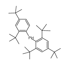 (2,4-di-tert-butylphenyl)(2,4,6-tri-tert-butylphenyl)phosphine结构式