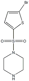 1-[(5-broMo-2-thienyl)sulfonyl]-Piperazine结构式