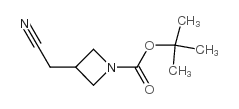 3-(氰基甲基)氮杂环丁烷-1-甲酸叔丁酯结构式