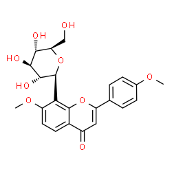 8-β-D-Glucopyranosyl-4',7-dimethoxyflavone结构式