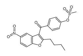 4-[(2-butyl-5-nitro-1-benzofuran-3-yl)carbonyl]phenyl-methanesulfonate结构式