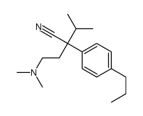 2-[2-(dimethylamino)ethyl]-3-methyl-2-(4-propylphenyl)butanenitrile Structure