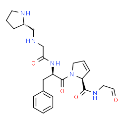 cyclo(glycyl-prolyl-psi(CH2NH)-glycyl-phenylalanyl-prolyl)结构式
