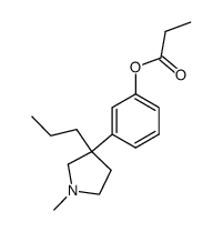 Propionic acid 3-(1-methyl-3-propyl-3-pyrrolidinyl)phenyl ester structure