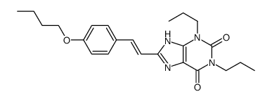 (E)-8-(2-(4-Butoxyphenyl)ethenyl)-1,3-dipropyl-3,7-dihydro-1H-purine-2 ,6-dione Structure