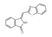 1H-Isoindol-1-one,3-(2-benzothiazolylmethylene)-2,3-dihydro- structure