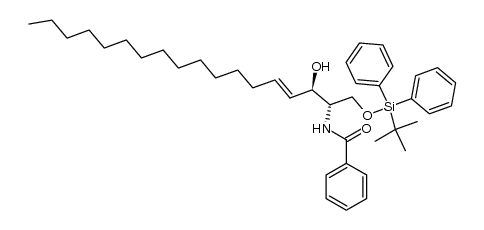 N-((2S,3R,E)-1-((tert-butyldiphenylsilyl)oxy)-3-hydroxyoctadec-4-en-2-yl)benzamide结构式