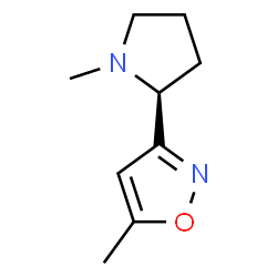 Isoxazole, 5-methyl-3-(1-methyl-2-pyrrolidinyl)-, (S)- (9CI)结构式