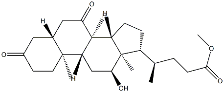 12α-Hydroxy-3,7-dioxo-5α-cholan-24-oic acid methyl ester Structure