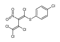 1-chloro-4-(1,3,4,4-tetrachloro-2-nitrobuta-1,3-dienyl)sulfanylbenzene结构式