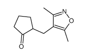 2-[(3,5-Dimethyl-4-isoxazolyl)methyl]cyclopentanone结构式