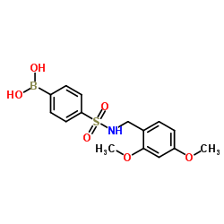 (4-(N-(2,4-dimethoxybenzyl)sulfamoyl)phenyl)boronic acid structure