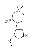 tert-butyl N-[(3S,4S)-4-methoxypyrrolidin-3-yl]-N-methylcarbamate结构式