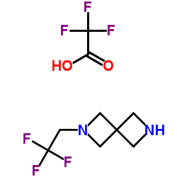 2-(2,2,2-Trifluoroethyl)-2,6-diazaspiro[3.3]heptane trifluoroacetate (1:2) Structure