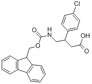 Fmoc-4-氨基-3-(4-氯苯基)丁酸)结构式