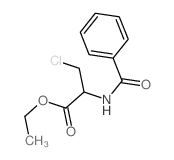 Alanine,N-benzoyl-3-chloro-, ethyl ester, L- (8CI)结构式