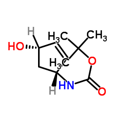 ((1R,4S)-4-羟基环戊-2-烯-1-基)氨基甲酸叔丁酯结构式