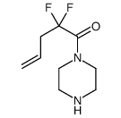 Piperazine, 1-(2,2-difluoro-1-oxo-4-pentenyl)- (9CI)结构式