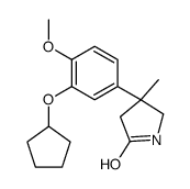 4-(3-cyclopentyloxy-4-methoxyphenyl)-4-methylpyrrolidin-2-one结构式