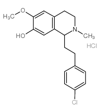 1-[2-(4-chlorophenyl)ethyl]-6-methoxy-2-methyl-3,4-dihydro-1H-isoquinolin-7-ol,hydrochloride Structure