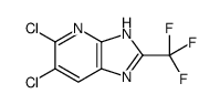 5,6-dichloro-2-(trifluoromethyl)-1H-imidazo[4,5-b]pyridine Structure