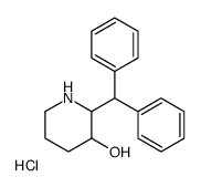 3-Piperidinol, 2-(diphenylmethyl)-, hydrochloride structure