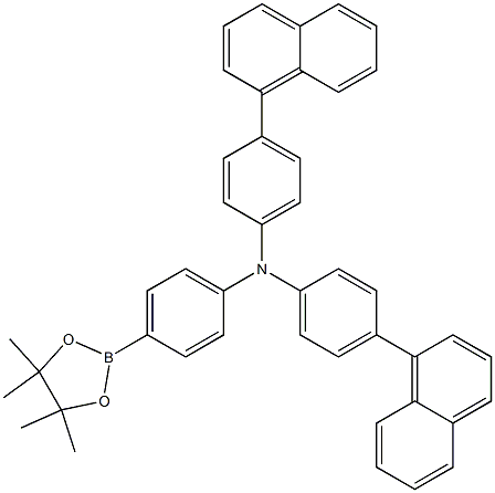 N,N-Bis[4-(1-napthalenyl)phenyl]-4-(4,4,5,5-tetramethyl-1,3,2-dioxaborolan-2-yl)benzenamine Structure