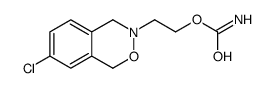 Carbamic acid 2-(7-chloro-3,4-dihydro-1H-2,3-benzoxazin-3-yl)ethyl ester结构式