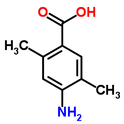 2,5-二甲基-4-氨基苯甲酸结构式