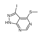 3-Iodo-4-methylmercapto-1H-pyrazolo-[3,4-d]pyrimidine结构式