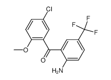 (2-amino-5-trifluoromethyl-phenyl)-(5-chloro-2-methoxy-phenyl)-methanone结构式