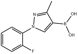 3-Methyl-1-(2-fluorophenyl)pyrazole-4-boronic acid Structure